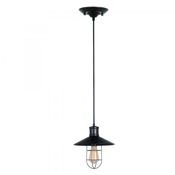 1 Light Pendant In Black Finish