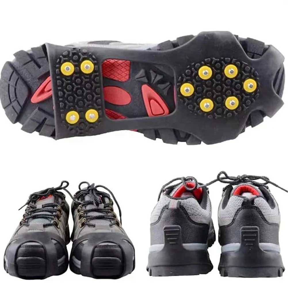 10 Teeth Climbing Crampons Anti-Slip Mountaineering Cleats Unisex Boots Snow Cleats Outdoor Chain Shoe Spikes