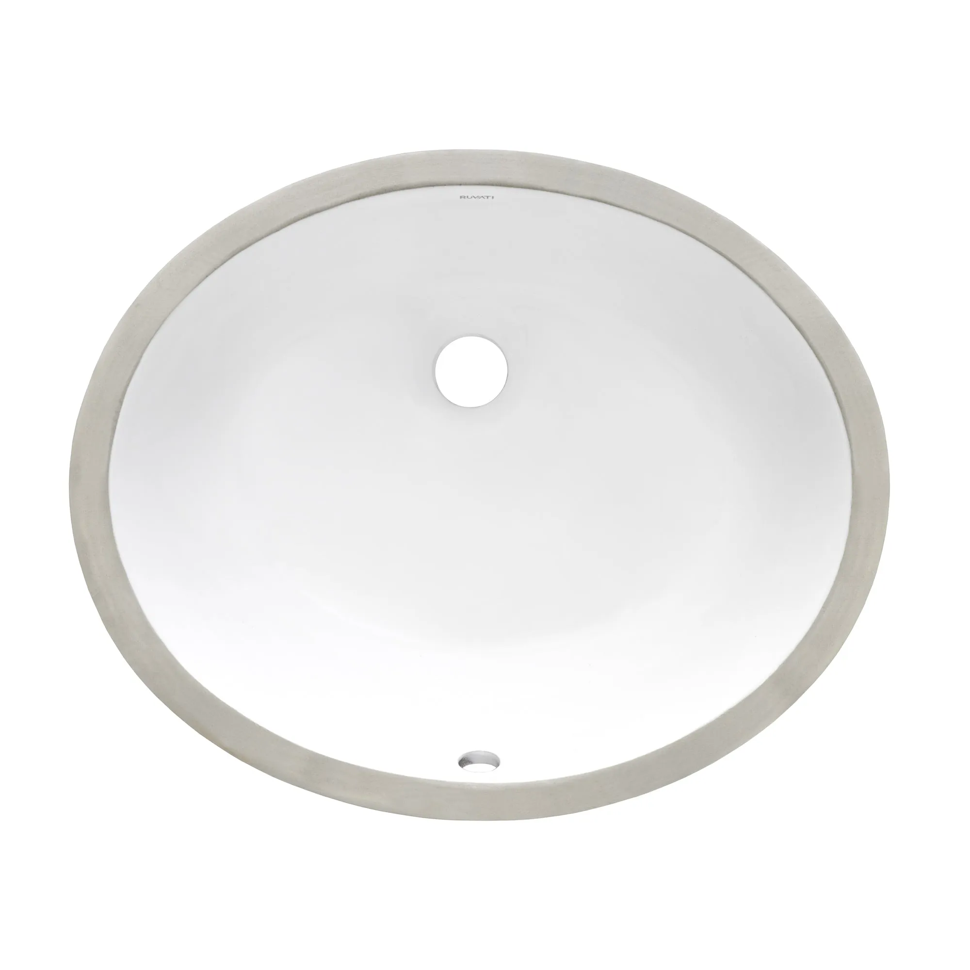 16 x 13 inch Undermount Bathroom Vanity Sink White Oval Porcelain Ceramic with Overflow