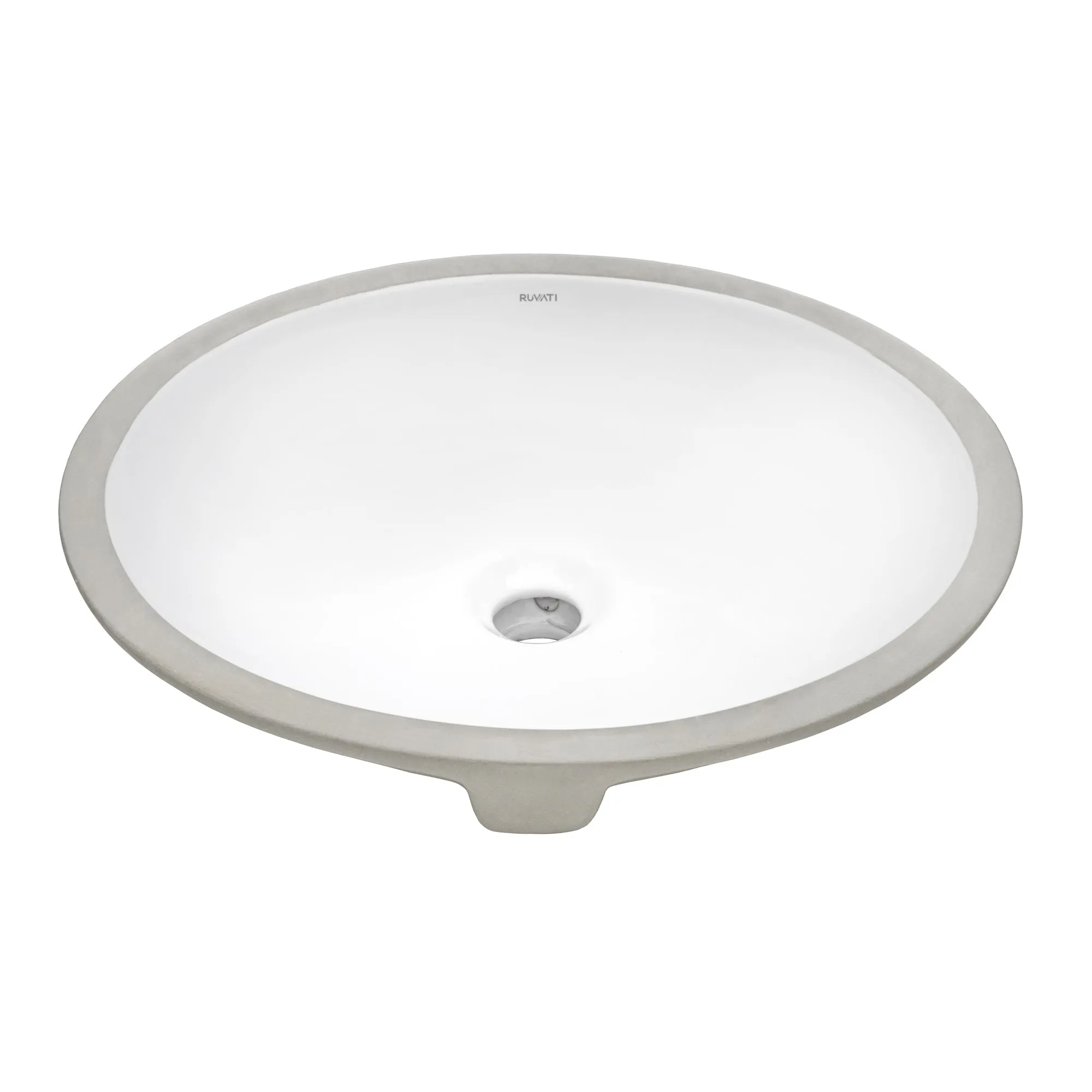 16 x 13 inch Undermount Bathroom Vanity Sink White Oval Porcelain Ceramic with Overflow