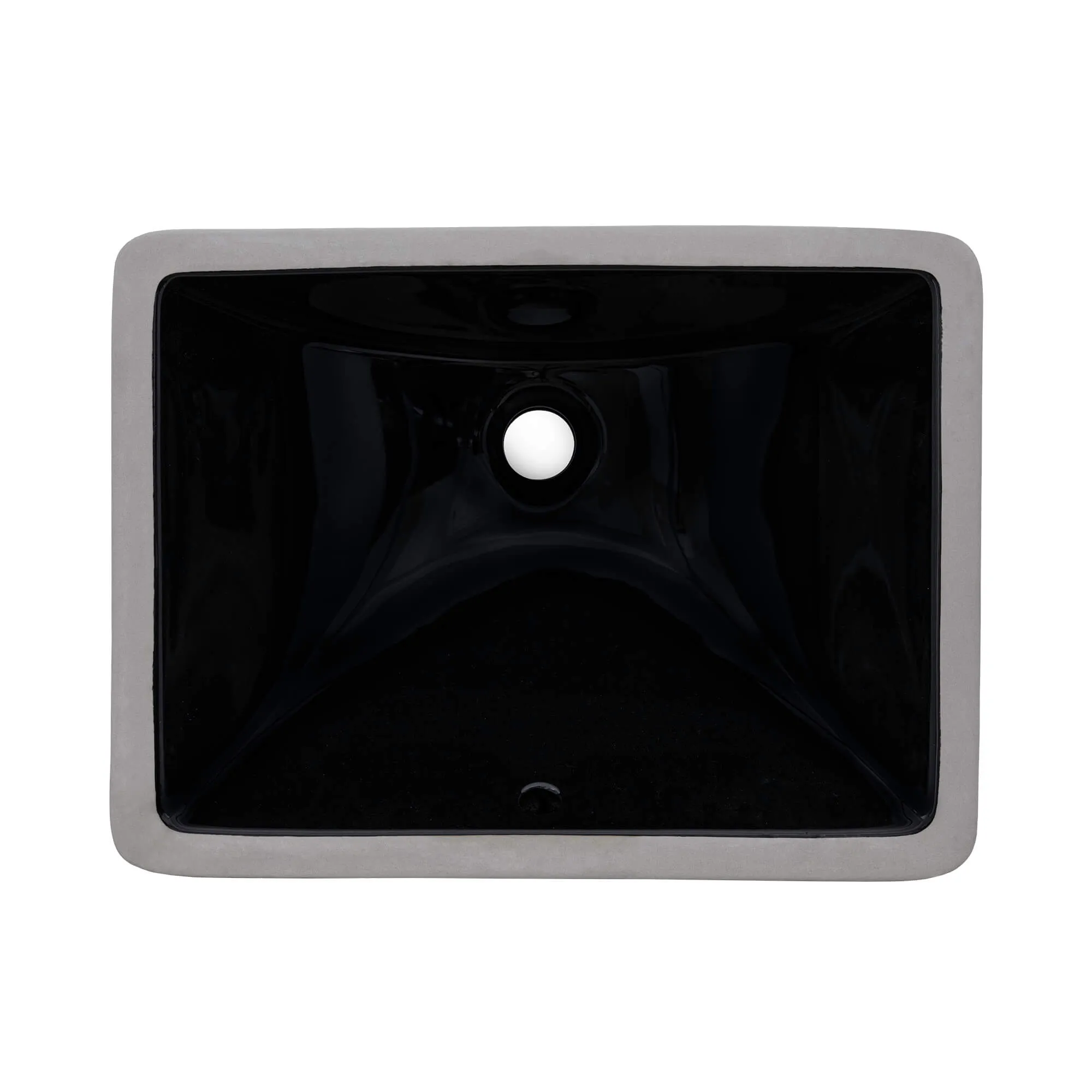 18 x 13" Undermount Bathroom Vanity Sink - Black