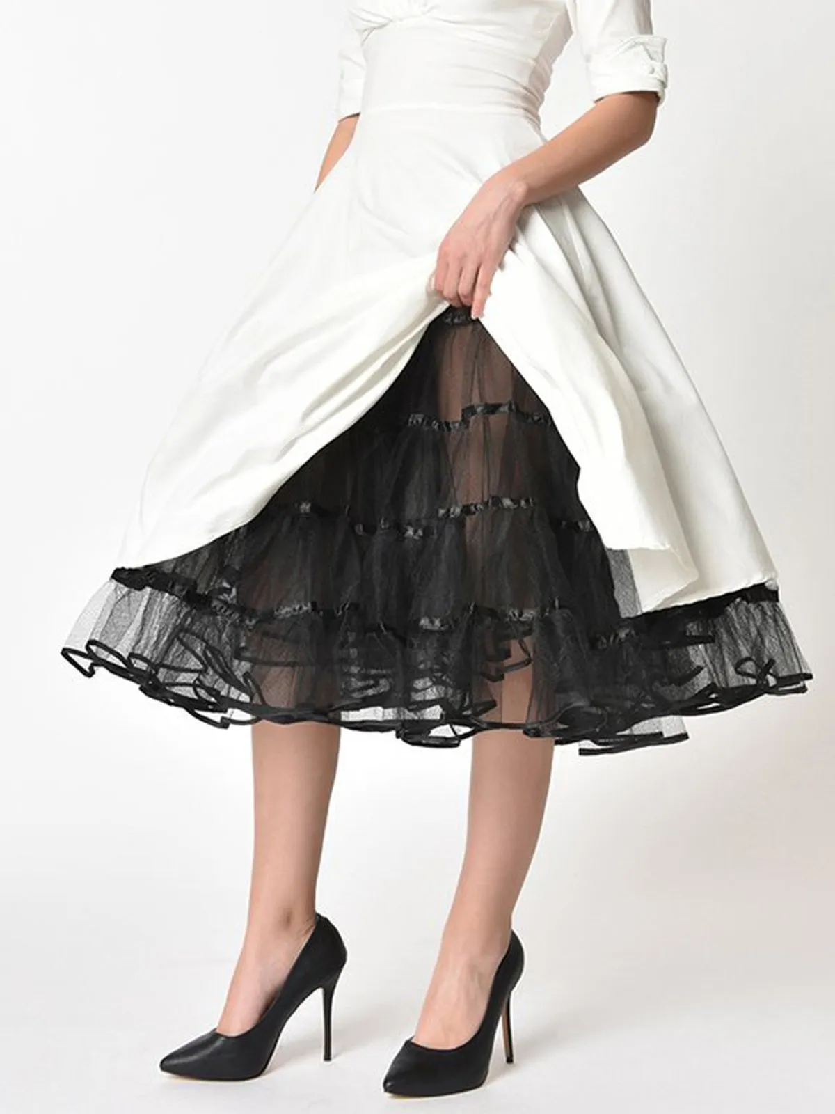 1950s Ruffled Petticoat Underskirt