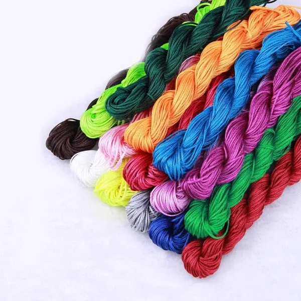 1mm 1.5mm Chinese Knotting Cord Shamballa Knot Thread Bracelet Cord Beads String