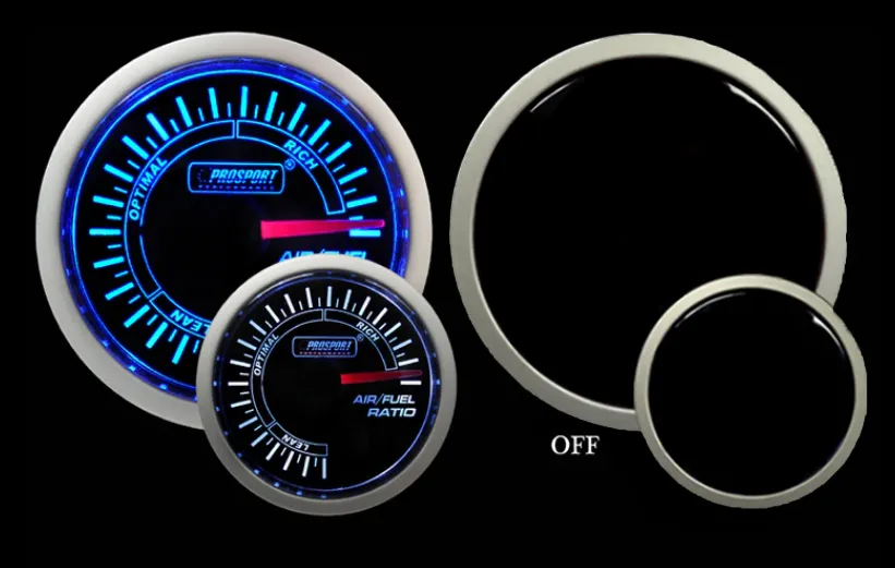 2-1/16" Blue/White Air Fuel Ratio Gauge