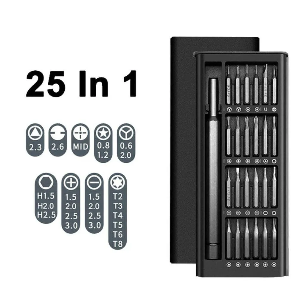 25 In 1 DIY Screwdriver Kit  Phillips Torx Hex Precision Dismountable Mini Tool Case For Smart Home PC Phone Repair