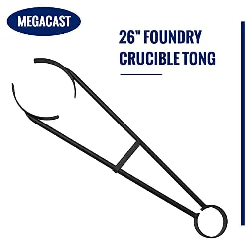 26" MegaCast™ Crucible Flask Tongs for Graphite Refinery Crucibles For Melting Casting Refining Gold, Silver, Copper, Brass