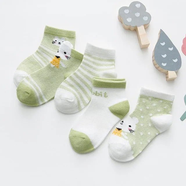 5 Pairs Baby Cotton Socks