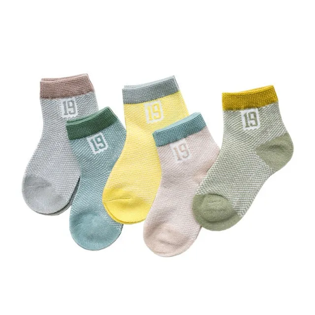 5 Pairs Baby Cotton Socks