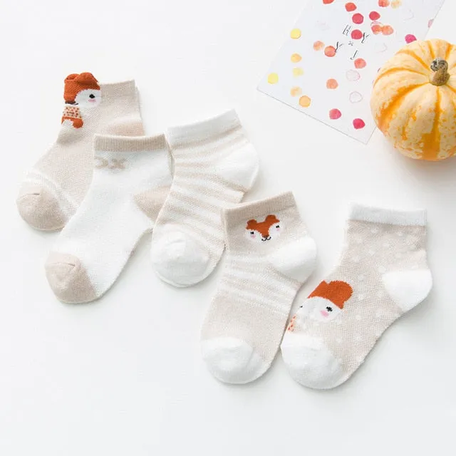 5 Pairs Baby Cotton Socks