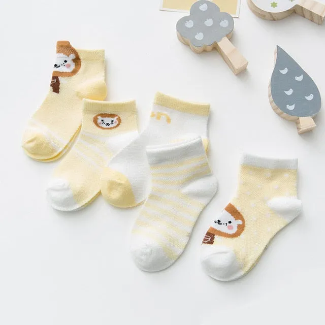 5 Pairs Baby Cotton Socks