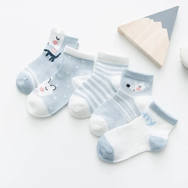 5 Pairs Baby Cotton Socks