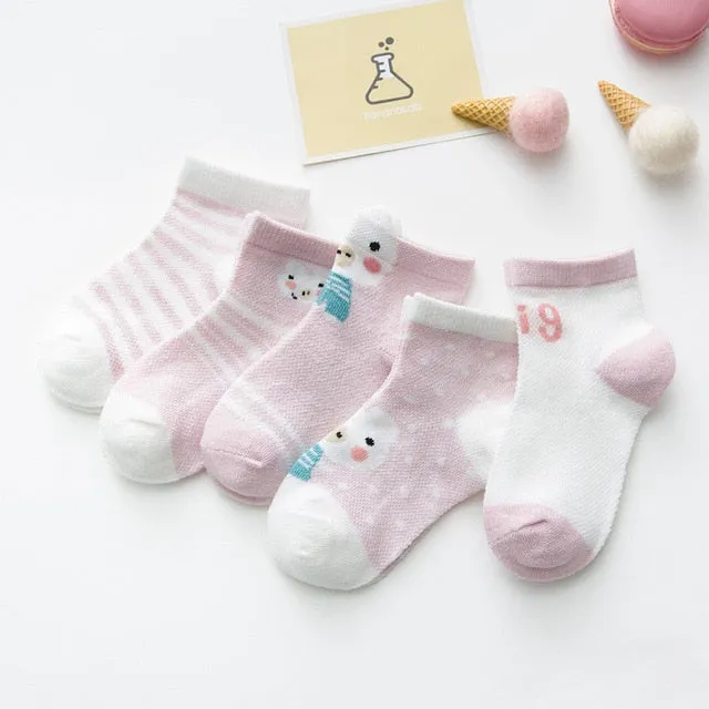 5 Pairs Baby Cotton Socks