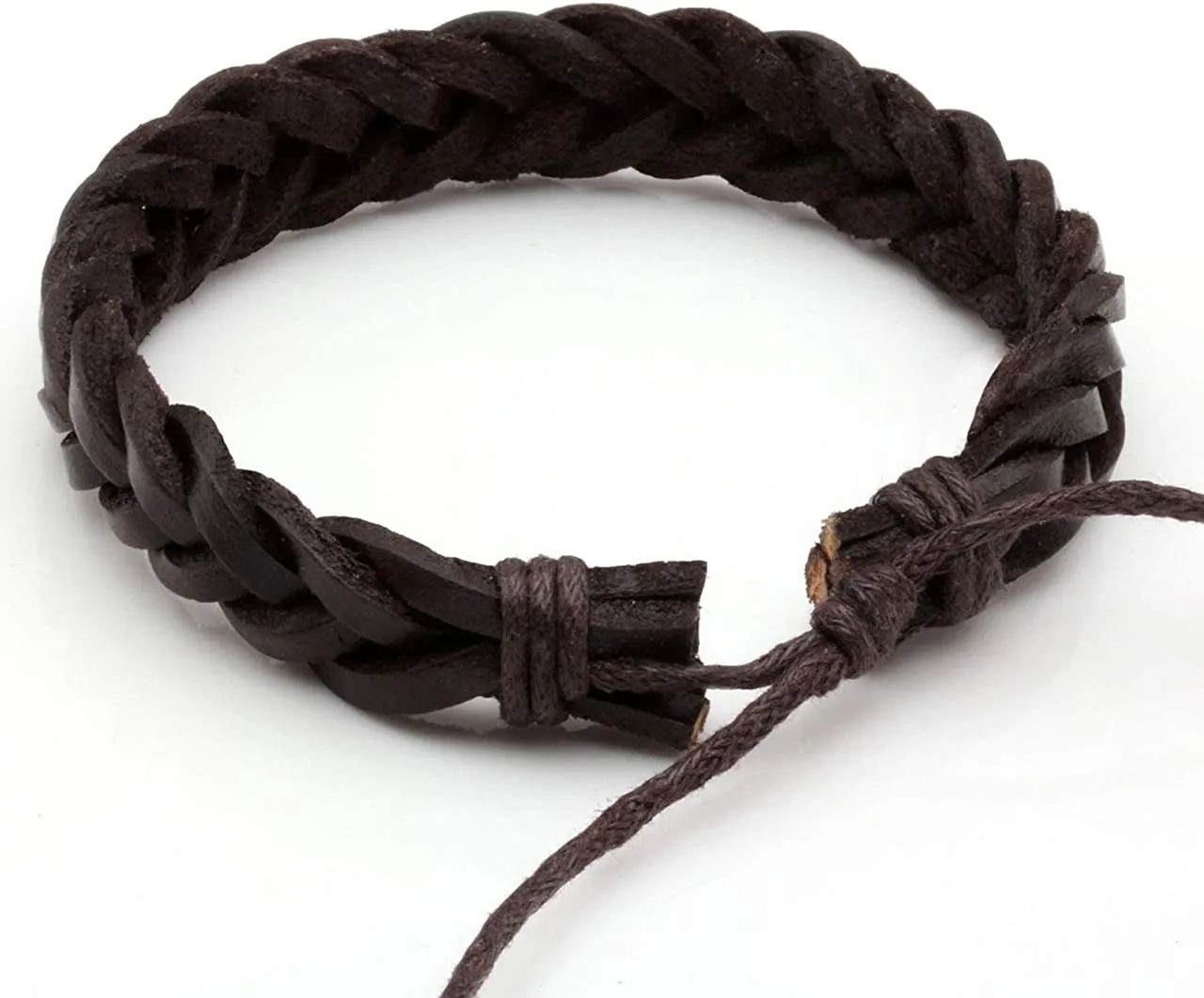 6-12PCS Braided Faux Leather Bracelet  for Men