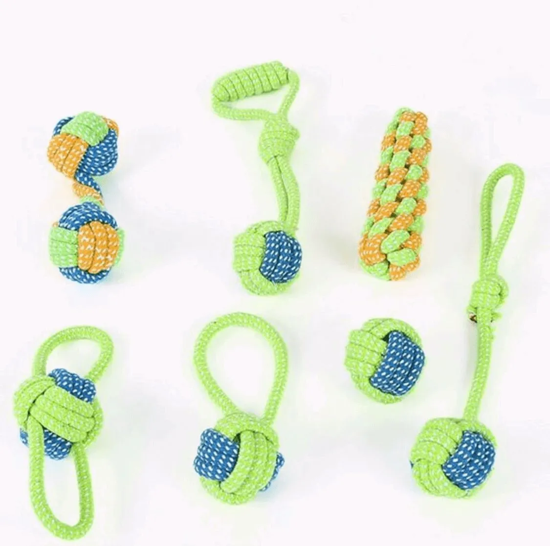 7 Pack Chewing Rope Toys