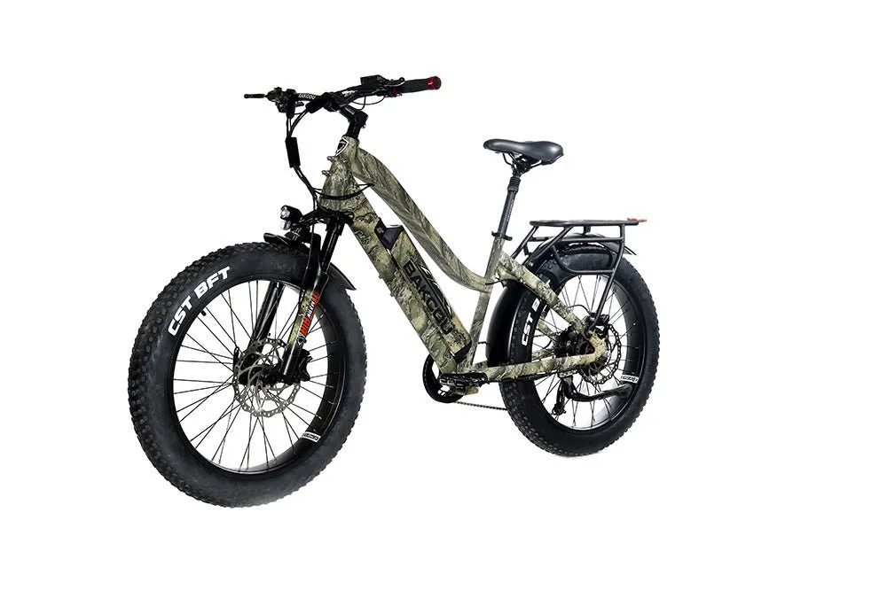 Bakcou Flatlander Hunting Ebike Fat Tire Electric Mountain Bike 750W