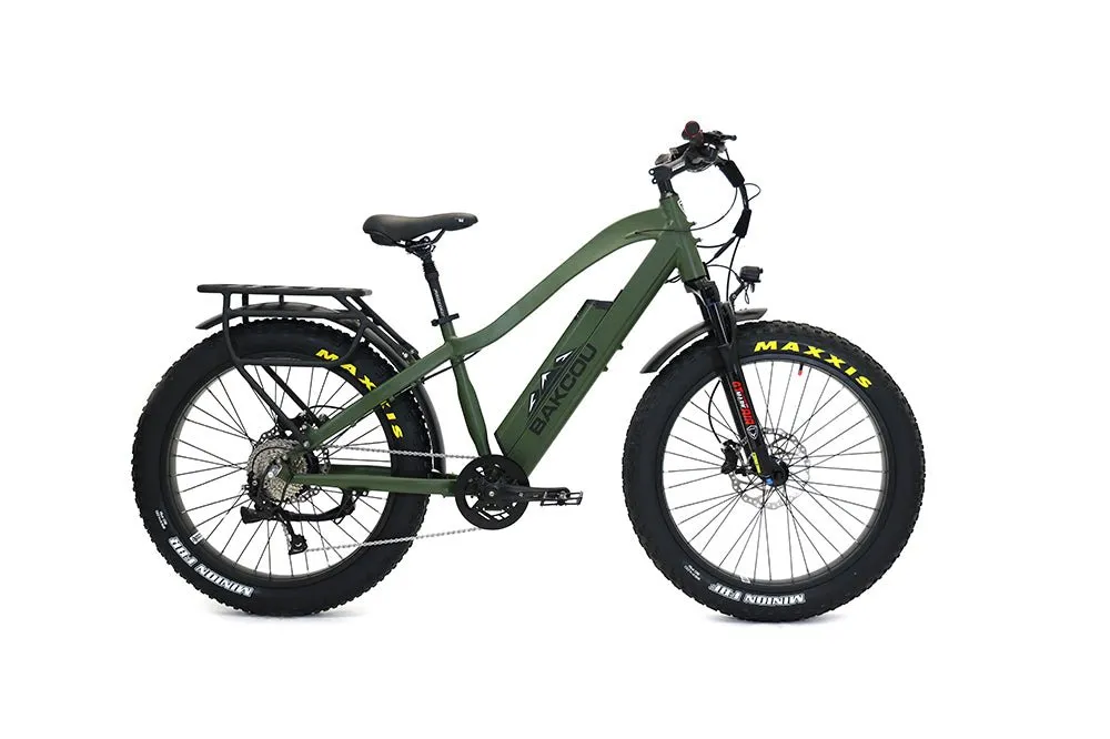 Bakcou Flatlander Hunting Ebike Fat Tire Electric Mountain Bike 750W