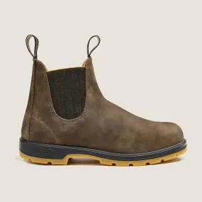 Blundstone Classics Chelsea Boots 1944 in Rustic Brown Mustard Black