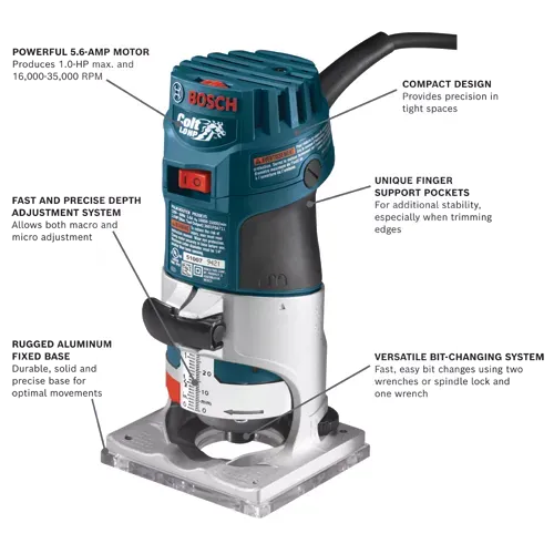 BOSCH COLT™ Electronic Variable-Speed Palm Router