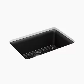 Cairn 18.31" x 27.5" x 10.19" Neoroc Single-Basin Undermount Kitchen Sink in Matte Graphite