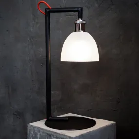 Cdl107 Vertigo Black Frosted Glass Bedside Lamp