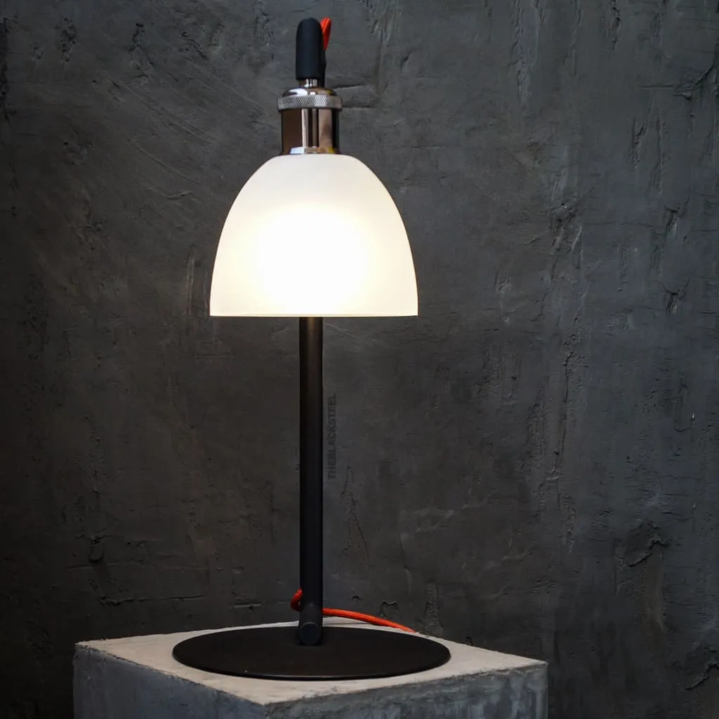 Cdl107 Vertigo Black Frosted Glass Bedside Lamp