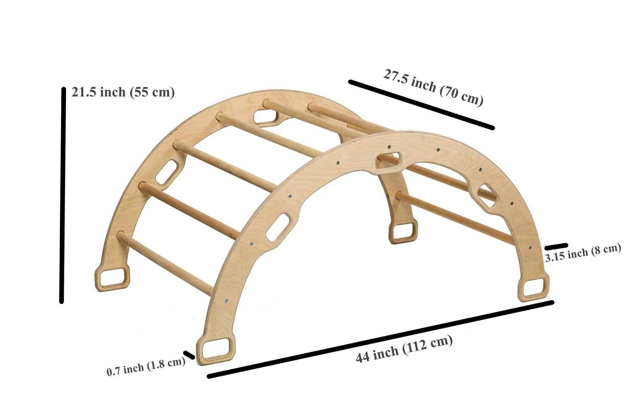 Climbing Arch/Rocker with 2 Ramps | Best Montessori Toys for 1-Year-Olds