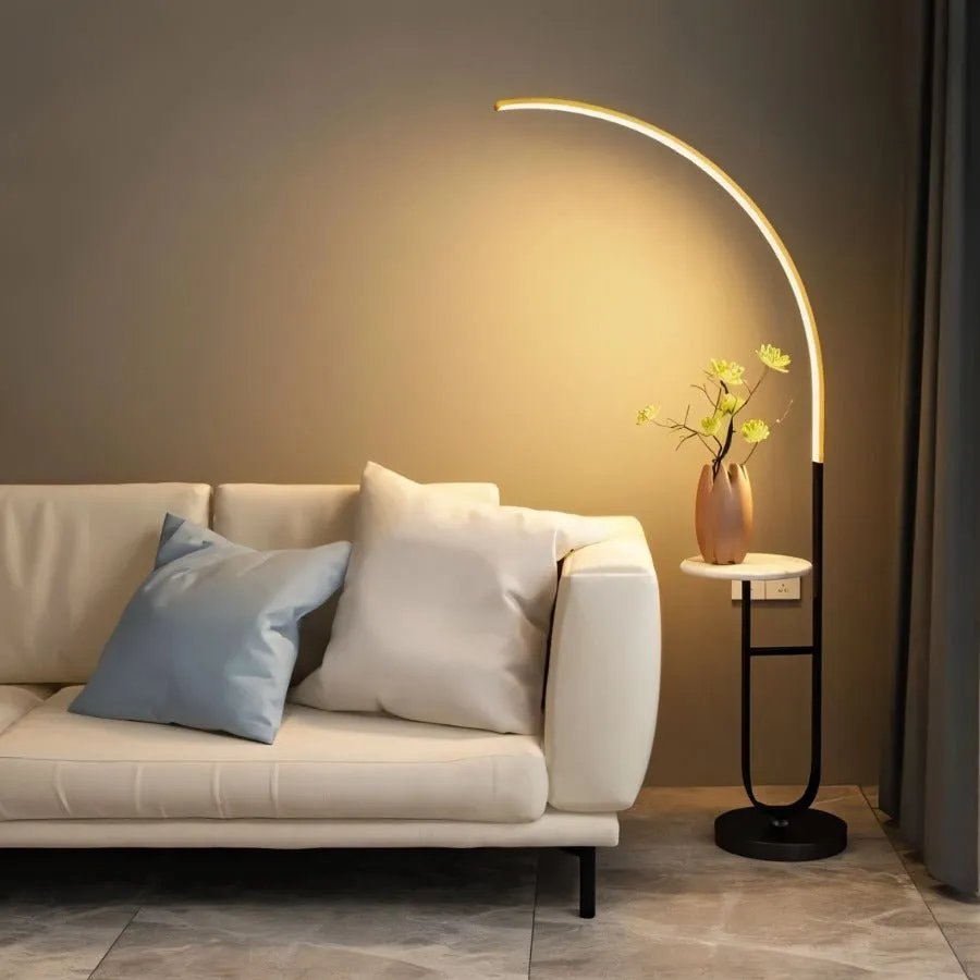 Curva Side Table & Lamp