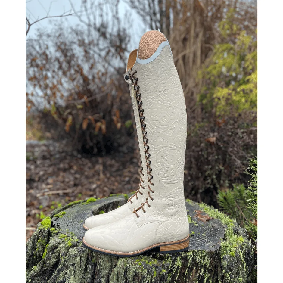 Custom DeNiro Tintoretto Dressage Boot - EMS Beige with BG Salmon Top