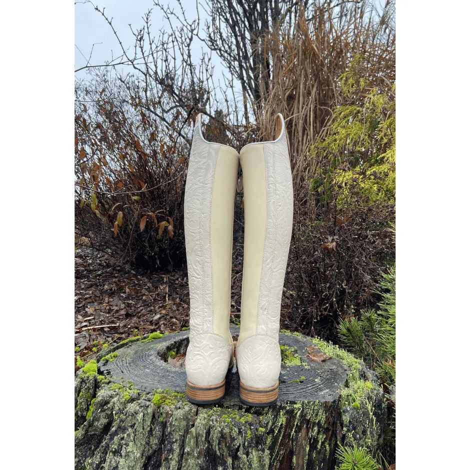 Custom DeNiro Tintoretto Dressage Boot - EMS Beige with BG Salmon Top