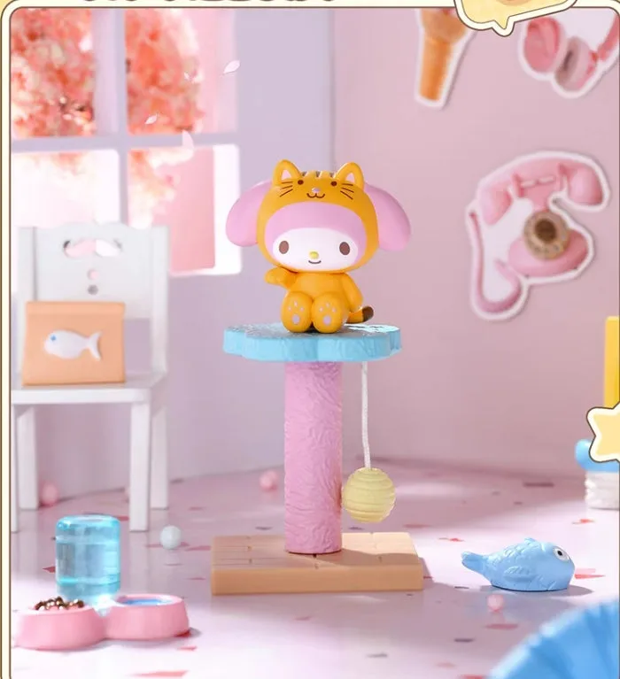 Cute Cat House Climbing Frame Blind Gashapon Toy