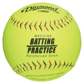 Diamond Machine Batting Practice 11" Leather Fastpitch Softballs: 11MBP