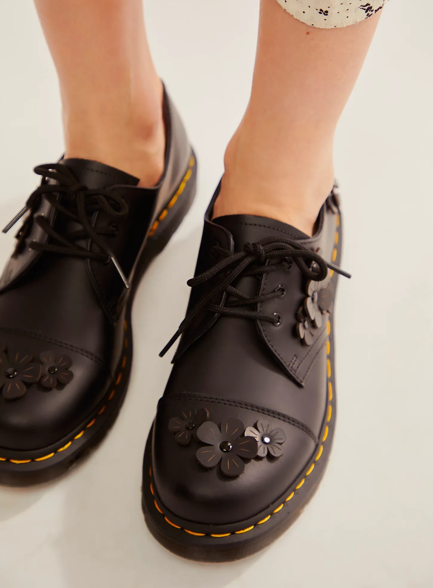 DR. MARTENS 1461 FLOWER BLACK