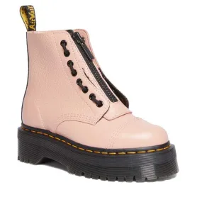 Dr Martens Sinclair Milled Nappa Peach Beige Leather Platform Boots