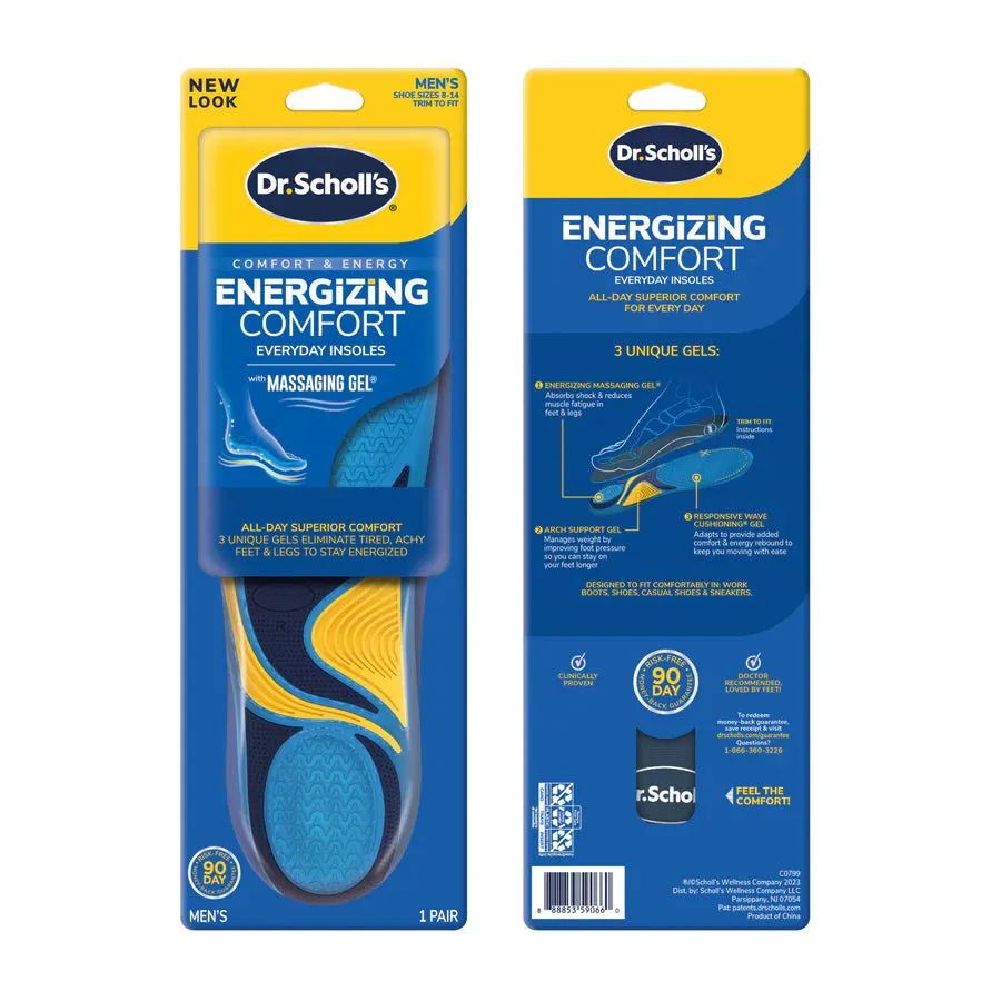 Dr.Scholl Energizing Comfort with Massaging Gel Insoles Men