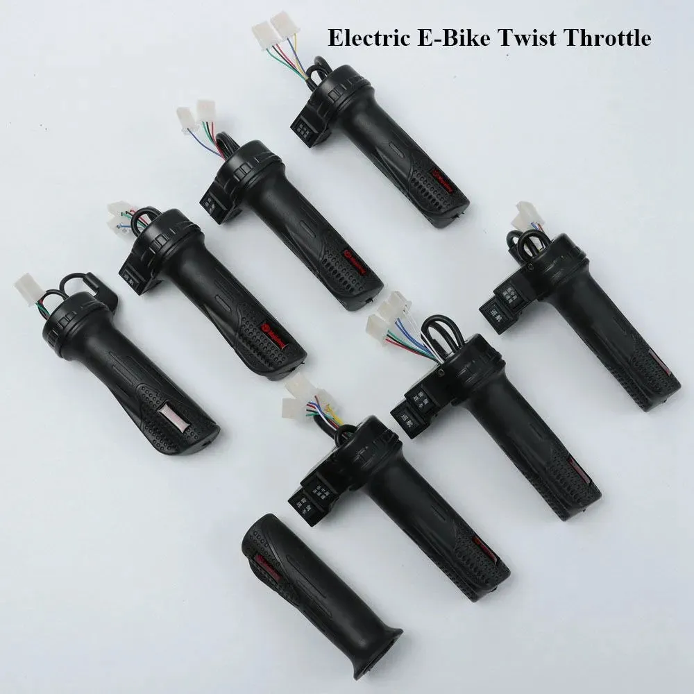 Electric E-Bike Twist Throttle 12V 24V 36V 48V Speed Handlebar Throttle Universal Electric Scooter Twist Cycling Throttle Grip