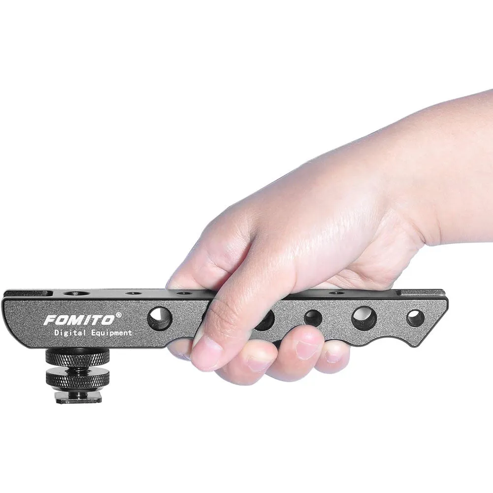 Fomito Aluminium Video Stabilising Hand-held Shooting Handle Cold Shoe Extender