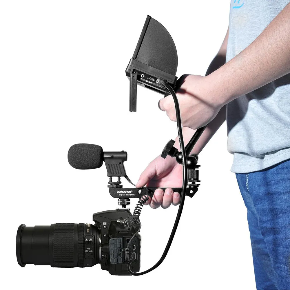 Fomito Aluminium Video Stabilising Hand-held Shooting Handle Cold Shoe Extender