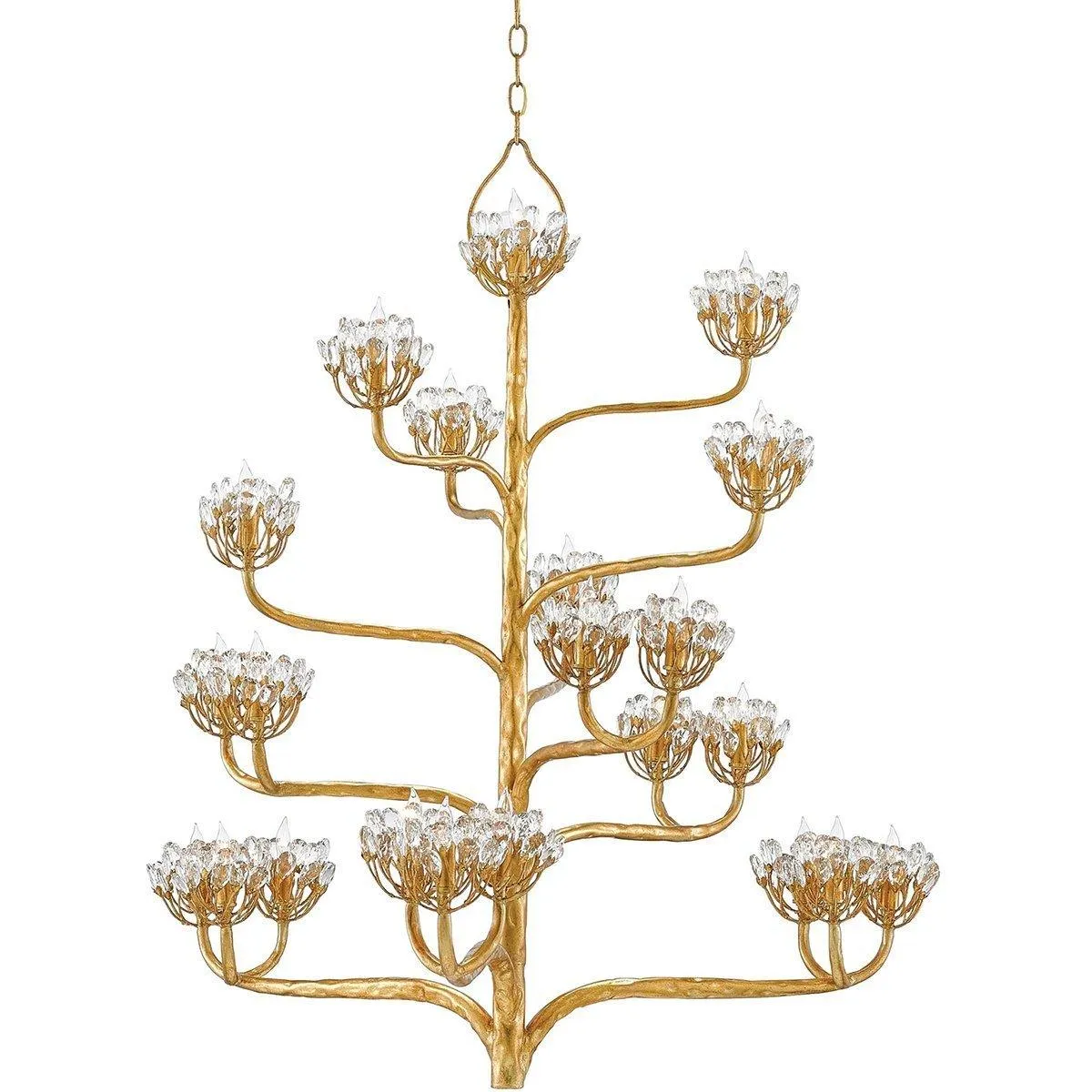 Gold Agave Floral Chandelier