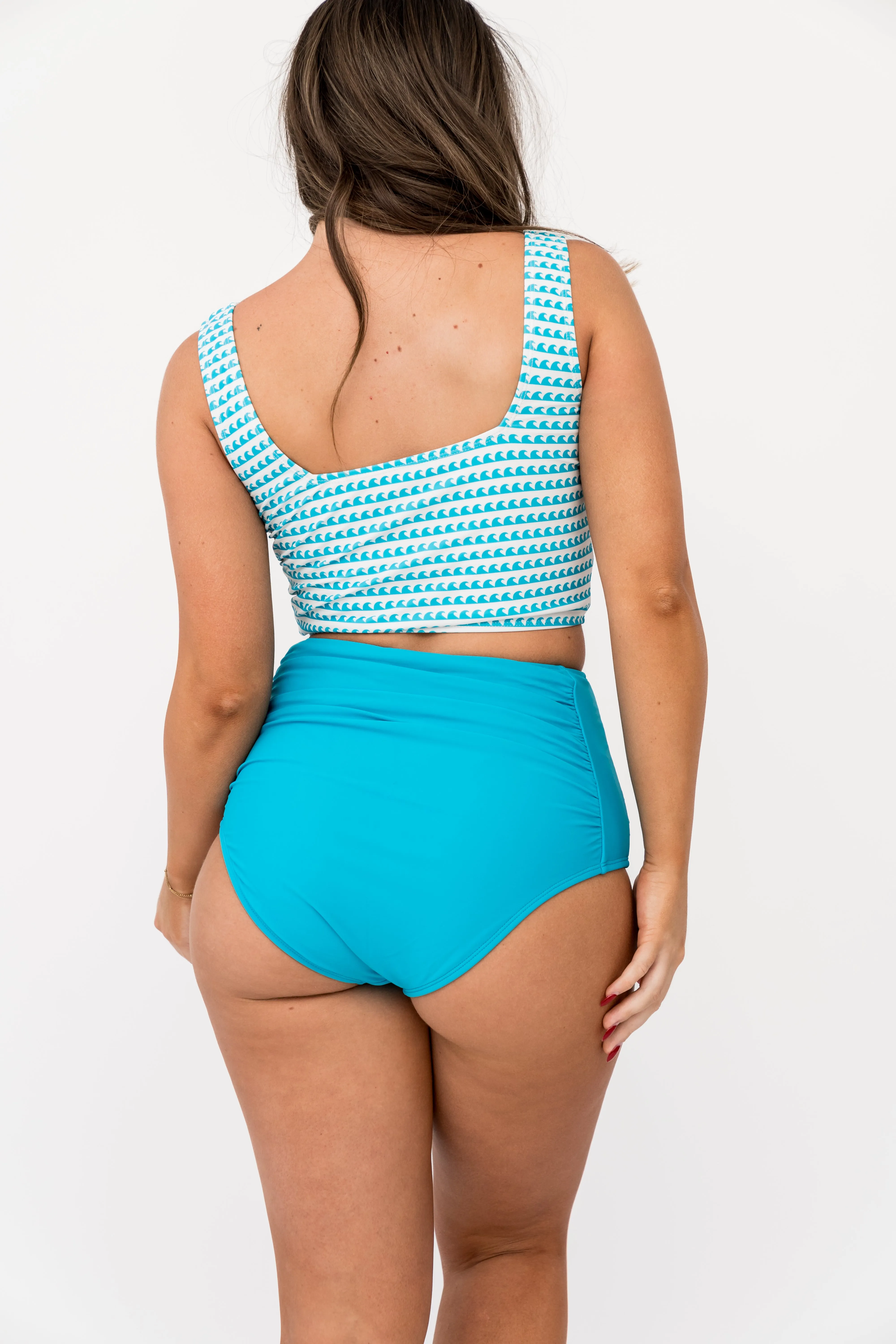 High Rise Barefoot Bottom | Aquamarine