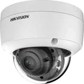 Hikvision DS-2CD2147G2-LSU Performance Series ColorVu 4MP Outdoor Dome IP Camera with Built-In Microphone, 2.8mm Fixed Lens, White