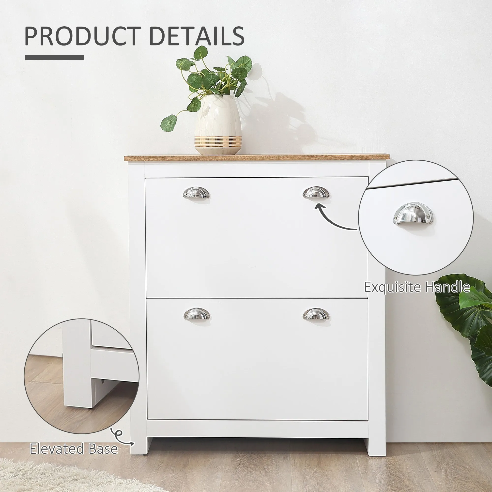 HOMCOM Shoe cabinet - White