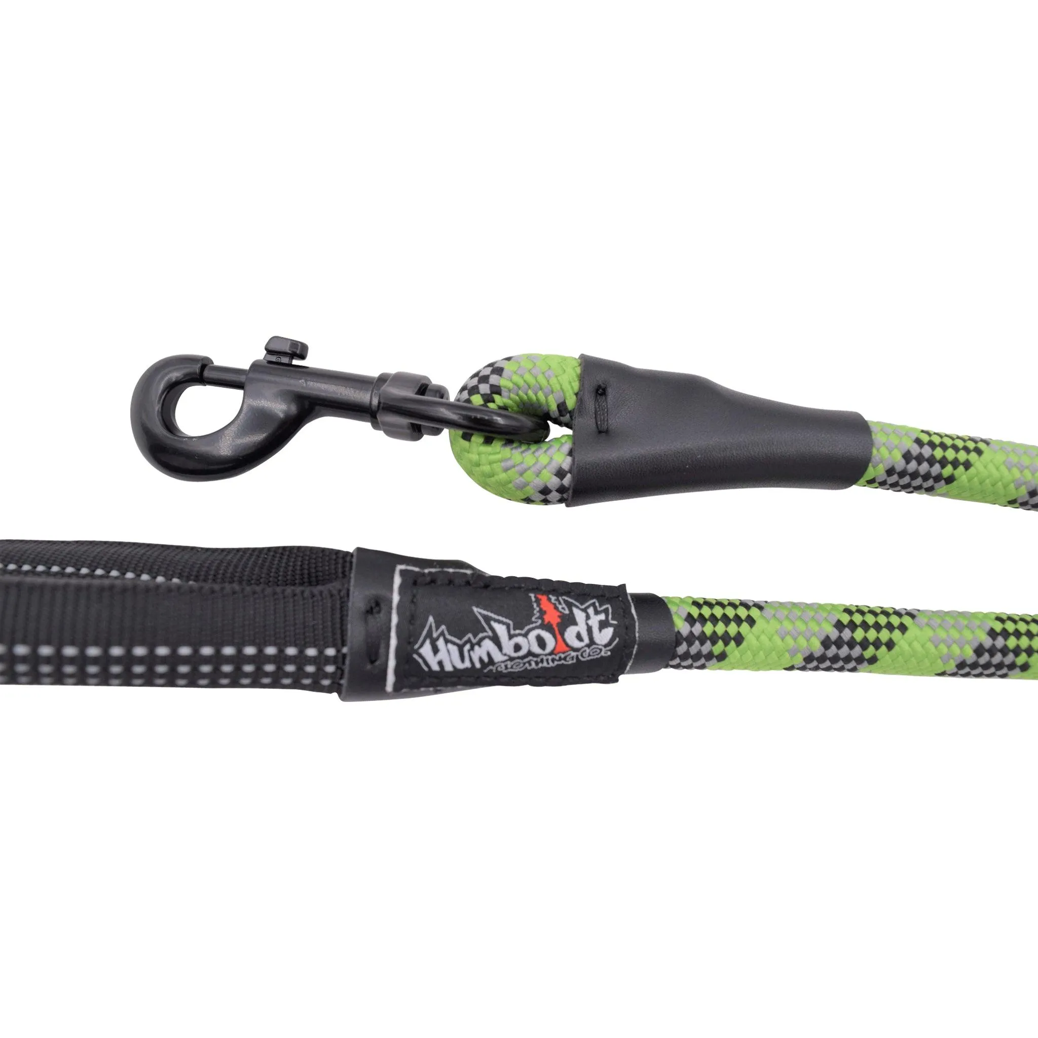 Humboldt Dog Rope Leash-GRN-BLK-GRY