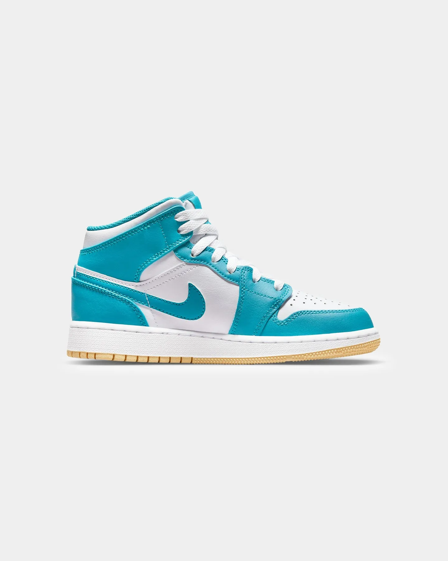 Jordan Kids' Air Jordan 1 Mid "Aquatone" Aquatone/Celestial Gold