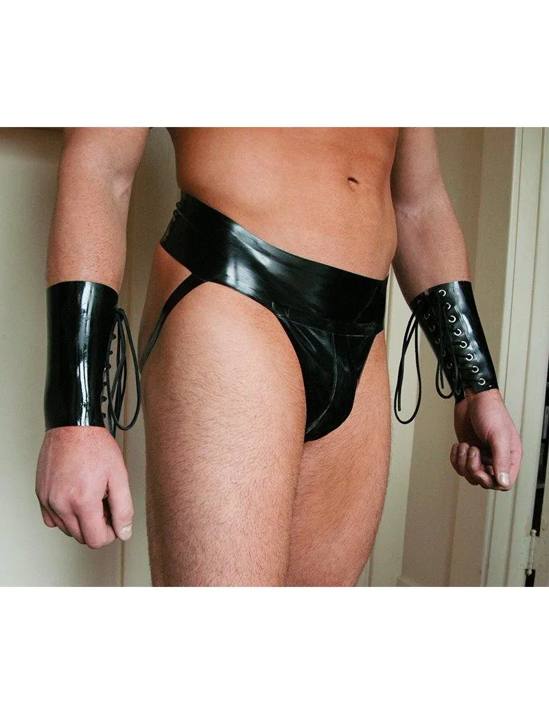 Lace Up Rubber Gauntlets