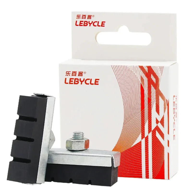 Lebycle Bike Brake Blocks For Classic Bike Cycling Caliper V-Brake Pads Braking Shoes