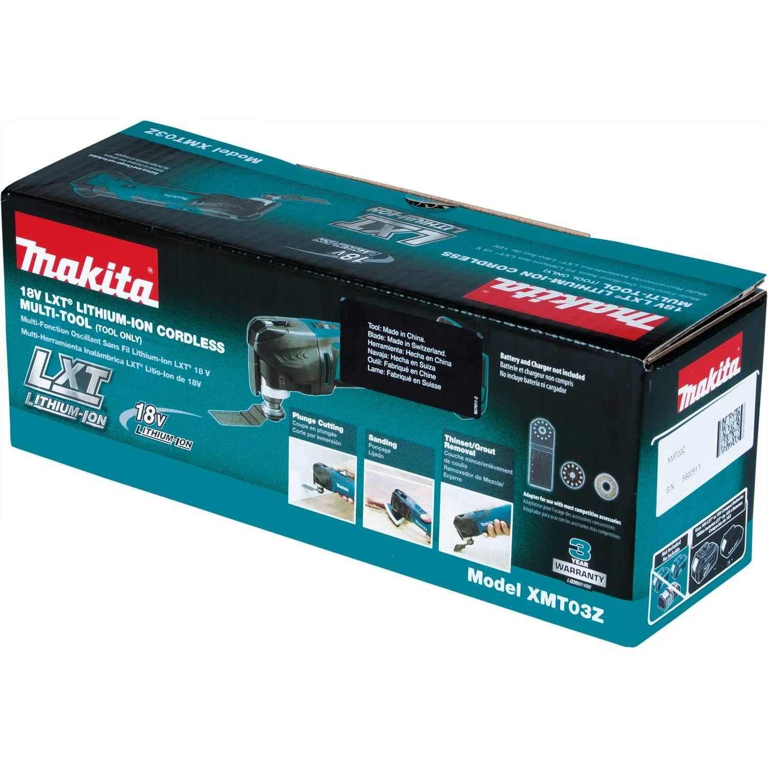 Makita 18V LXT (XMT03Z) Lithium-Ion Cordless Multi-Tool (Bare Tool)