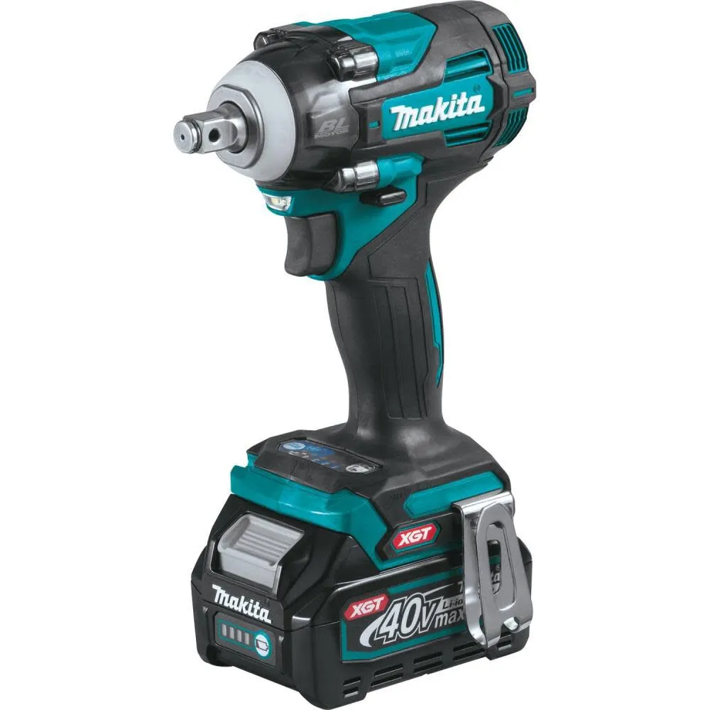 Makita 40V MAX XGT Brushless Cordless 4-Speed 1/2 In. Sq. Drive Impact Wrench Kit w/ Friction Ring Anvil (2.5Ah)