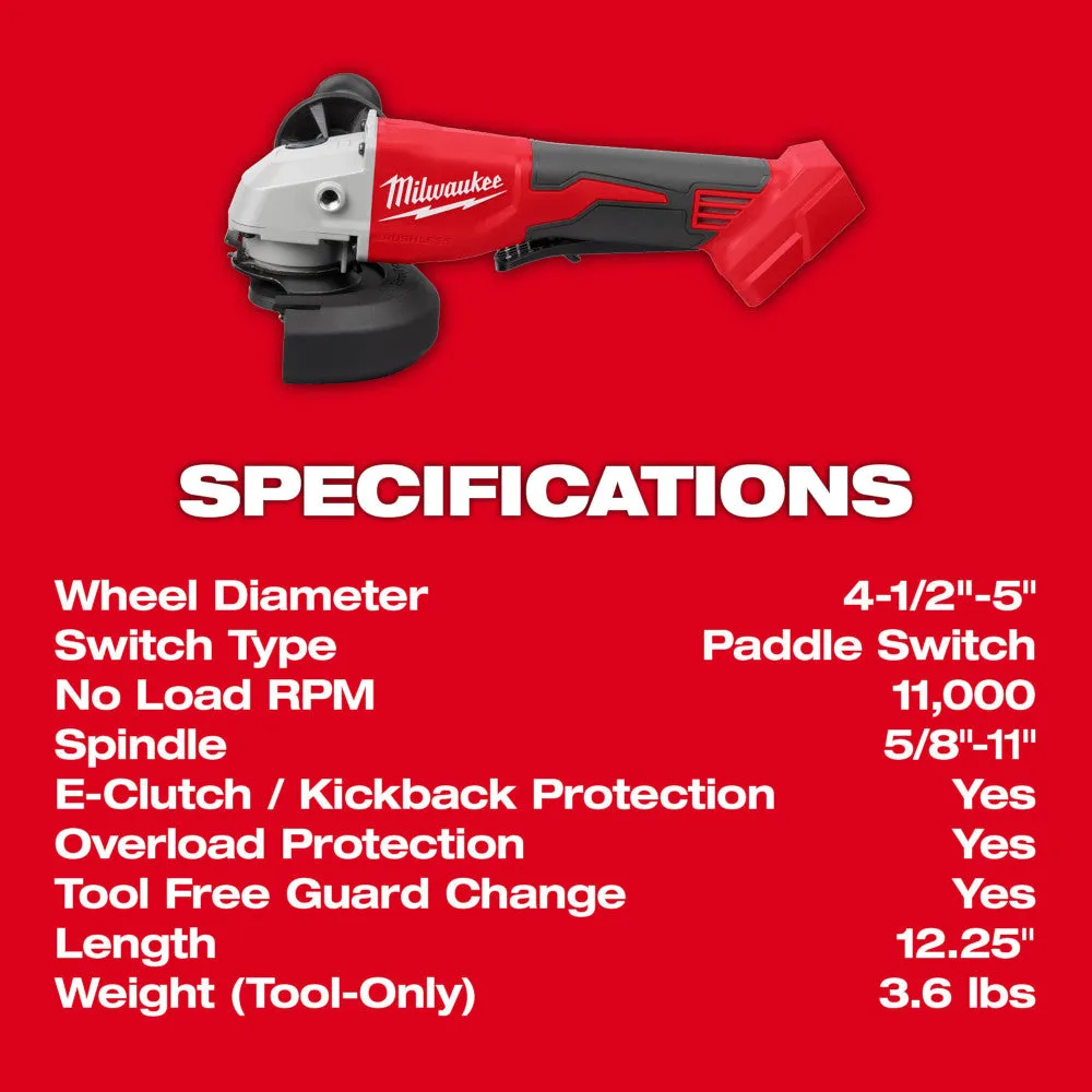 Milwaukee 2686-20 M18 18V 4-1/2" / 5" Cut-Off Grinder Paddle Switch - Bare Tool