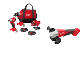 Milwaukee 3692-22CTGR M18 18V Compact Brushless 2-Tool Combo Kit w/ M18 Grinder