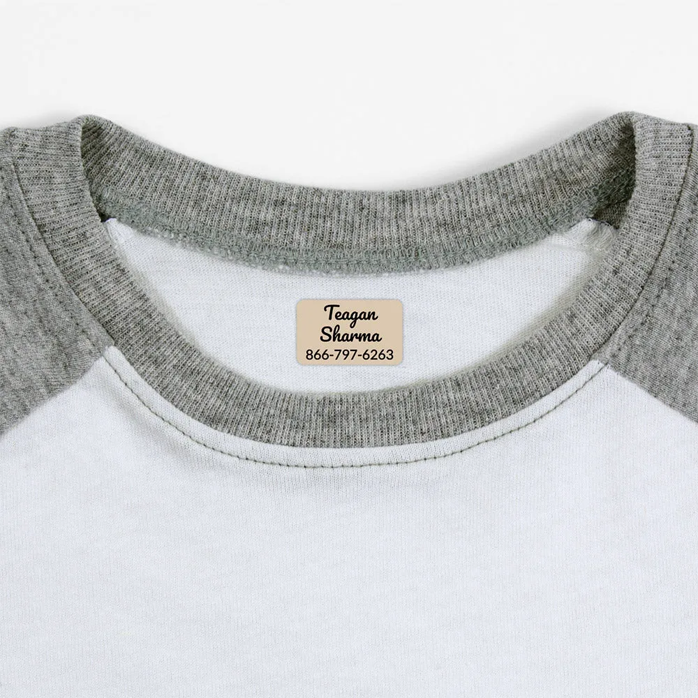 Neutral Color Iron-On Clothing Labels